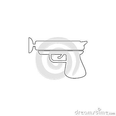 toy gun with Velcro icon. Toy element icon. Premium quality graphic design icon. Baby Signs, outline symbols collection icon for Stock Photo