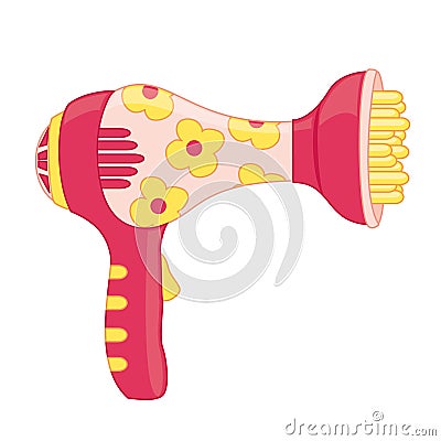 Toy hair dryer Vector Illustration