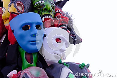 Toy mask To be tricked into playing on Halloween Stock Photo