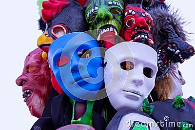 Toy mask To be tricked into playing on Halloween Stock Photo