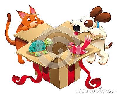 Toy and pets Vector Illustration