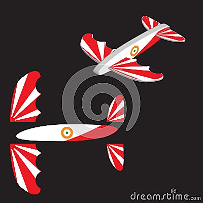 Toy plane. Airplane Vector illustration Cartoon Illustration