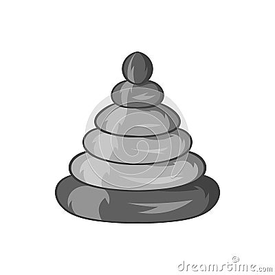 Toy pyramid icon, black monochrome style Vector Illustration