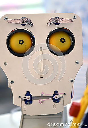 Toy robots prototypes concept Stock Photo