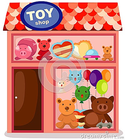 Toy shop Vector Illustration