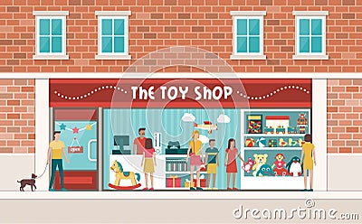 Toy shop Vector Illustration