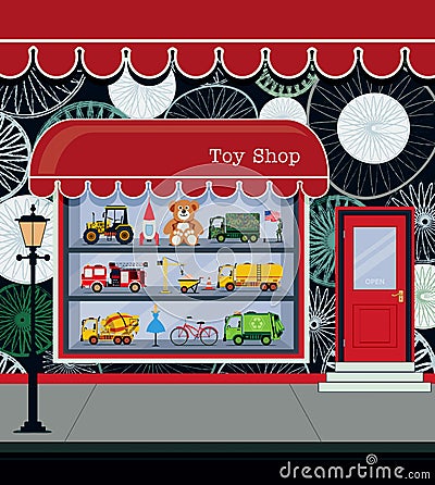 Toy Shop Vector Illustration