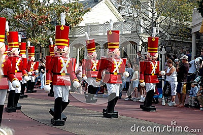 Toy Soldiers at the Disney World Christmas Parade Editorial Stock Photo