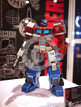 TOY SOUL 2015 Transformer optimus prime Editorial Stock Photo