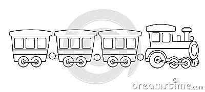 Toy train Vector Illustration