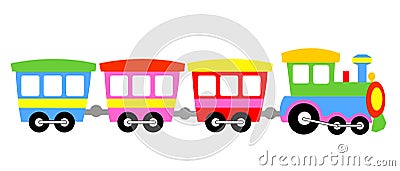 Toy train Vector Illustration