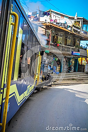 The toy train ride Darjeeling Editorial Stock Photo