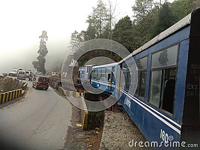 Toy Train between Siliguri and Darjeeling Editorial Stock Photo