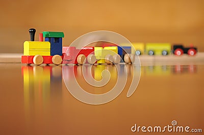 Toy trains Stock Photo