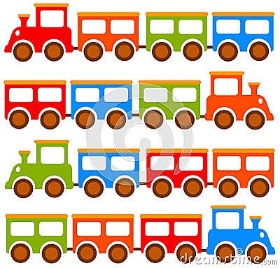 Toy trains Stock Photo