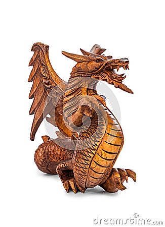 Toy wood dragon Stock Photo