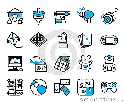 Toy world icons set .Vector icon design set Vector Illustration