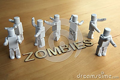 Toy zombies Stock Photo