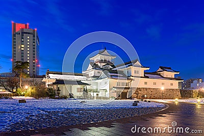 Toyama Castle, Japan in Winter Stock Photo