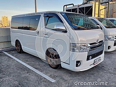 Toyota hiace at Shinnenkai car meet in Quezon City, Philippines Editorial Stock Photo