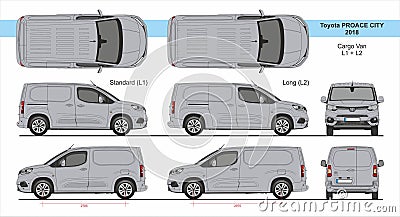 Toyota Proace City Cargo Van L1, L2 2018-present Editorial Stock Photo