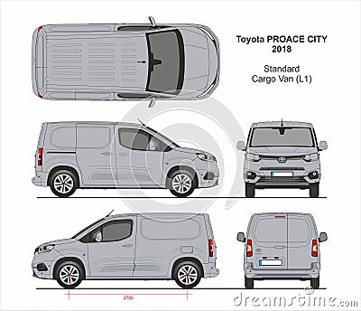 Toyota Proace City Cargo Van L1 2018-present Editorial Stock Photo