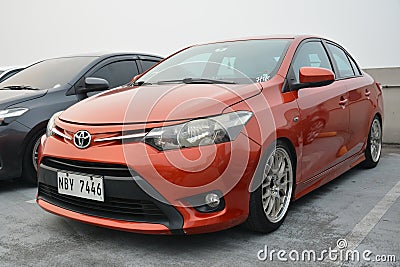 Toyota vios at rewind the culture car meet in Paranaque, Philippines Editorial Stock Photo