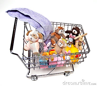 Toys in Cart Stock Photo