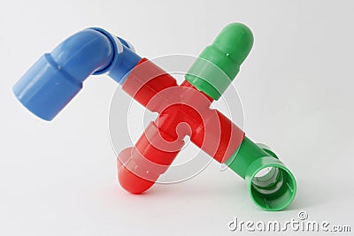 Toys for children made by tube Stock Photo