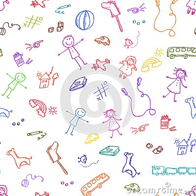 Toys doodles Vector Illustration