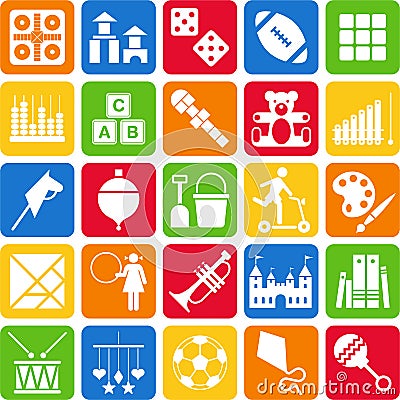 Toys icons Vector Illustration