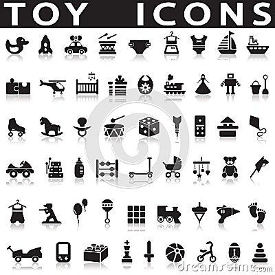 Toys Icons Vector Illustration