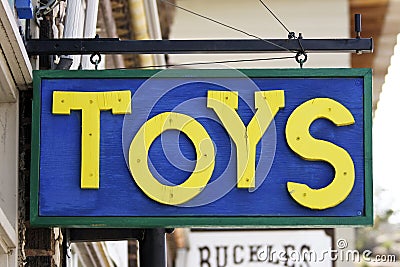 Toys Sign Stock Photo