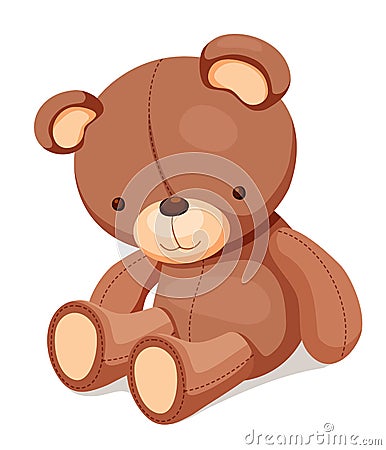 Toys - Teddy bear Vector Illustration