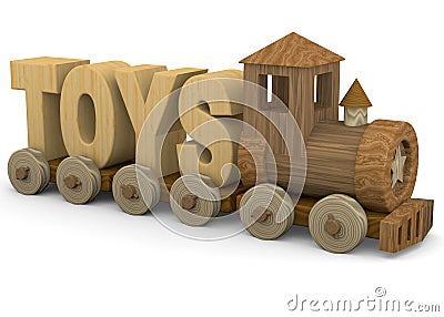 Toys Train - 3D Stock Photo
