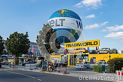 TrabiWorld Berlin and Welt Balloon Editorial Stock Photo