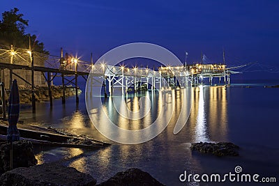 Trabucco in a blue background Stock Photo