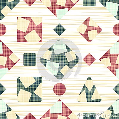 Tracery for cloth with geometric shapes. Vector Illustration