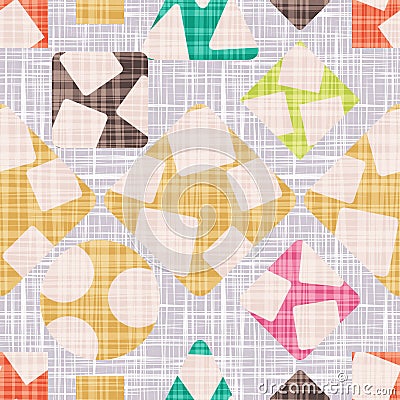 Tracery for cloth with geometric shapes. Vector Illustration