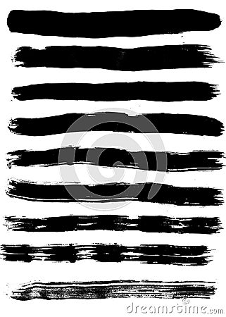 Traces of brush Vector Illustration
