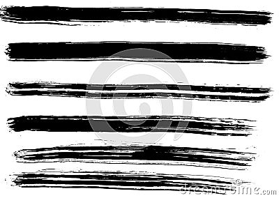 Traces of brush Vector Illustration