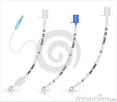 Tracheal - endotracheal - intubation - tube. Vector illustration Vector Illustration