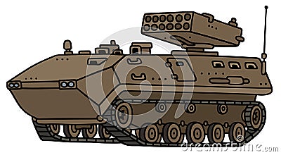 Track armoured vehicle Vector Illustration