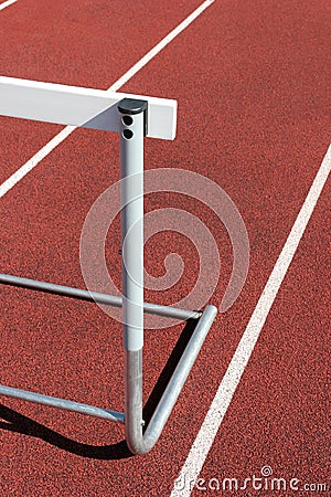 Track and field - hurdle close up Stock Photo