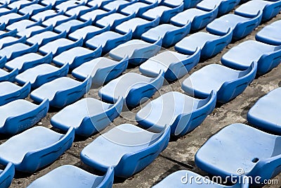 Track field rubber seats Stock Photo
