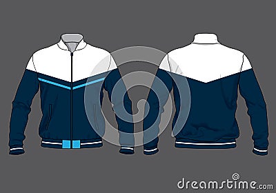 Track jacket varsity template design mockup vector Vector Illustration