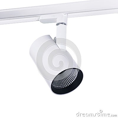 Track lighting isolated on a white background Stock Photo