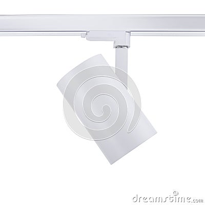 Track lighting isolated on a white background Stock Photo