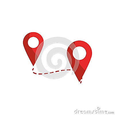Track pointer gps map and navigation Vector Illustration