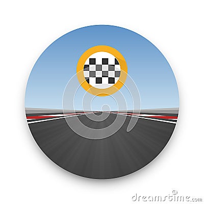 Track road to infinity, Road vector highway, Vector illustration, speedway background. Vector Illustration